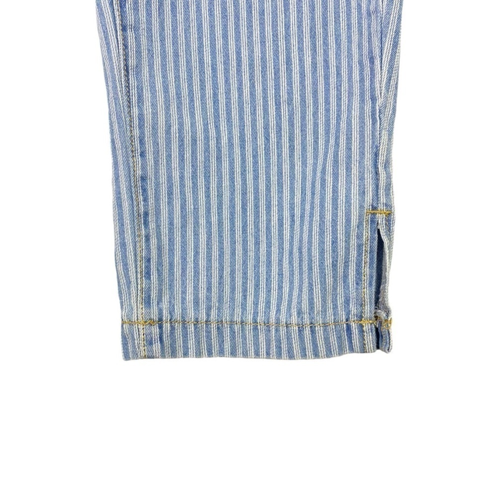 Life in Progress women’s size M blue white stripe elastic pockets ankle pant - Picture 5 of 6